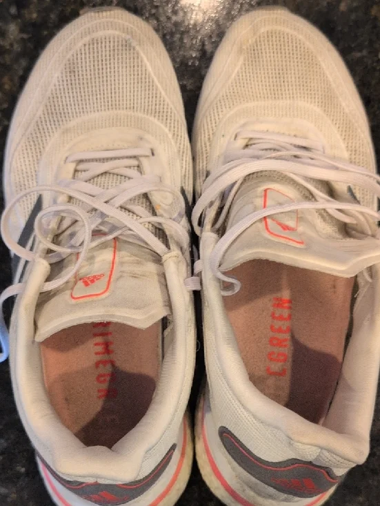 adidas White Mesh Sneakers w/ Coral Accents And Skechers Memory Foam B/W - Picture 7 of 10